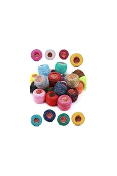 Hepta Collection Sermet Süs dünyası 8 Adet 25 Gr. Polyester Simli Punch Ipi