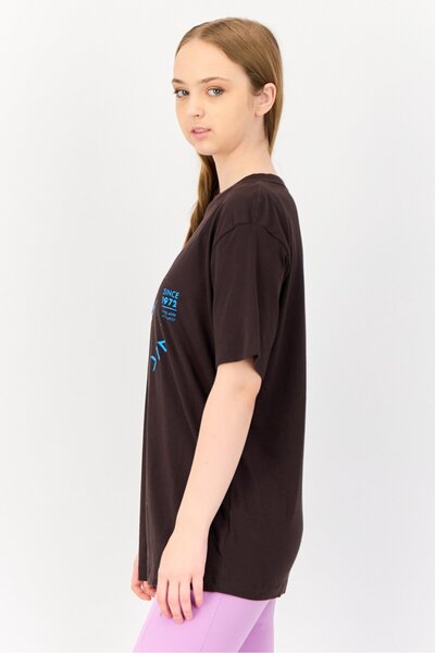 Nike Women Sportswear Fit Short Sleeve Outdoor T-shirt, Dark Brown