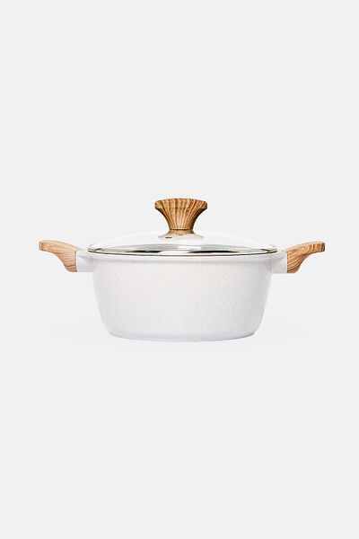 Kathy Ireland Cast Aluminum Casserole With Non-Stick Coating 28cm, Light Grey