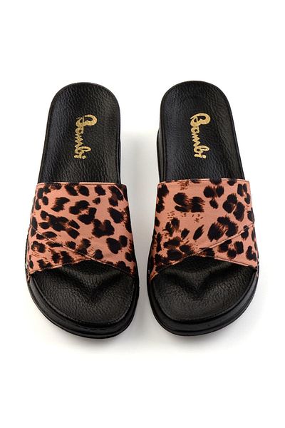Bambi Brown Leopard Women's Slippers K04685020404