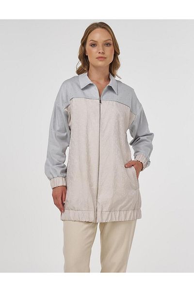 Kayra Jachetă jacquard imprimată Hotfix Stone