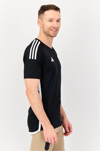 adidas Men Regular Fit Brand Logo Short Sleeve T-Shit, Black