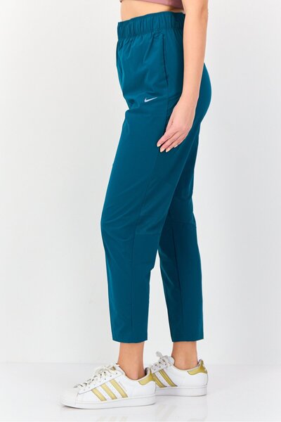 Nike Women Standard Fit Brand Logo Running Track Pants, Green