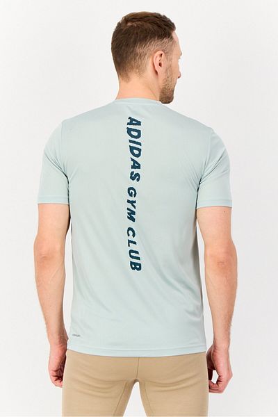 adidas Men Sportswear Fit Short Sleeve Training T-Shirt, Grey