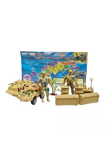 OEM Set militar Combat cu harta, soldati si vehicule militare, 13 piese