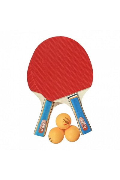 OEM Set 2 palete de tenis de masă, ping-pong, 3 mingi, ASD