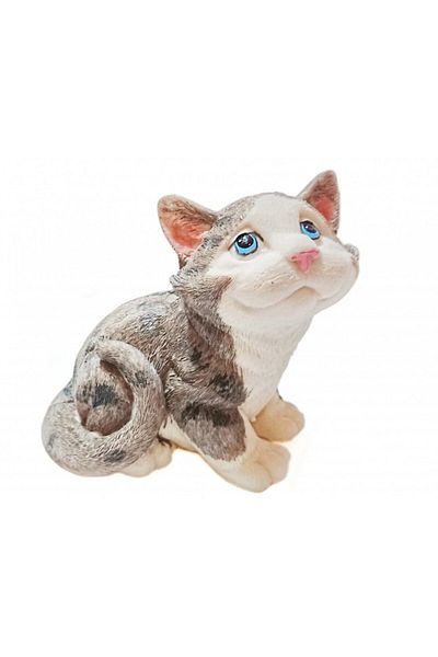 OEM Hand-painted Resin Ornament for Garden, Terrace, Lawn, Cat Design, 17 cm