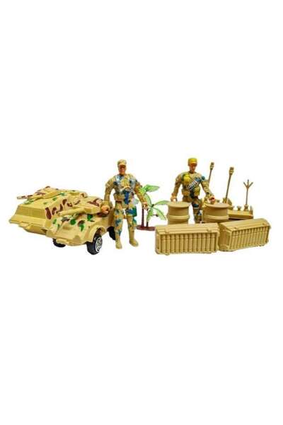 OEM Set militar Combat cu harta, soldati si vehicule militare, 13 piese