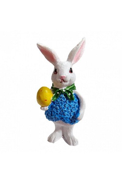 OEM Ornament din rășină, Iepure cu ou, 8 cm