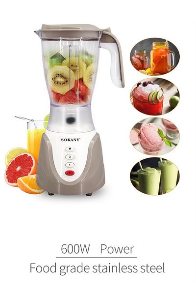 SOKANY 1.5L Adjustable Electric Blender with Grain Grinder Multifunctional Grain Grinder SK-158 White