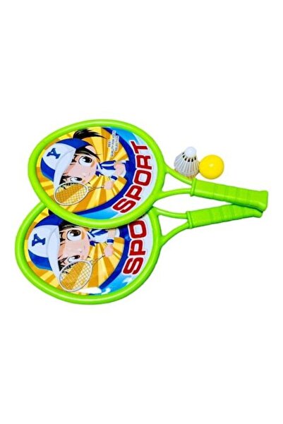 OEM Set de rachete de plajă pentru badminton și tenis, 4 piese, verde