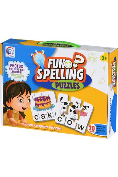 OEM 20 Puzzle Collection - Fun Spelling, Learn English Through Play, 70 Pieces
