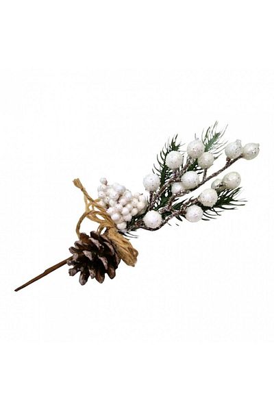 OEM Christmas Decoration, Ornamental Branch, 25 cm, White