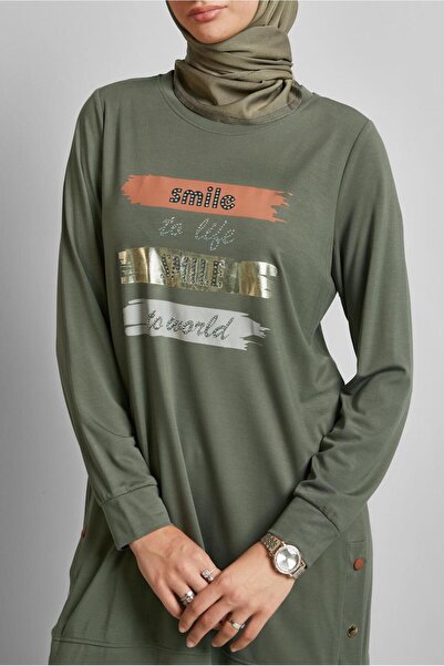 Alvina Text Printed Tracksuit Tunic 45603