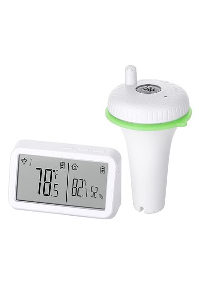 Inkbird IBS-P02R Floating Pool Thermometer Set, Wireless Pool Thermometer with Indoor Temperature Hu