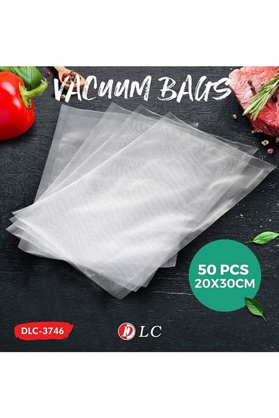 DLC Vacuum Bags Ideal for Food Prep & Freezer Use 20x30cm - 50pcs