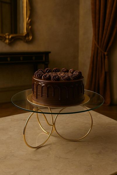 Süper Home Decorative Gold Stainless Cake Cookie Stand