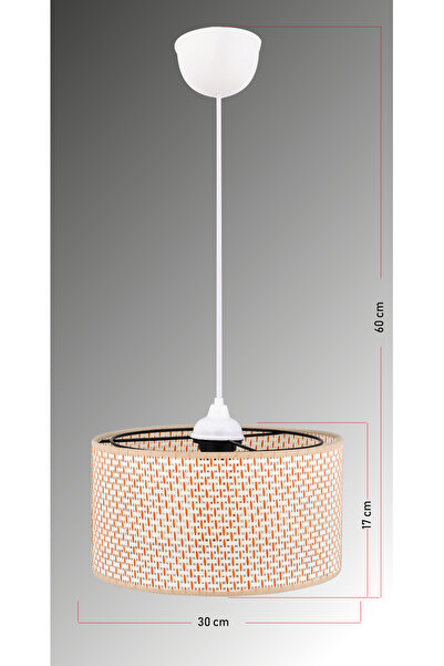 Emg DesiGn Doğal Hazeran Rattan Slindir Pasta Sarkıt Avize Çocuk Odası Yatak Odası Salon Mutfak Hol