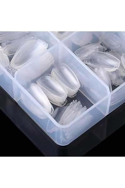 COOYA Nail Tips,100Pcs Clear Nail Tips, Soft Gel Nail Tips for Nail Extensions Soak Off,10 Sizes