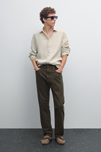 Massimo Dutti Maltinto Yüzeyli Regular Fit Gömlek