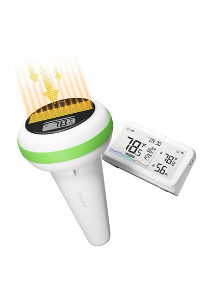 Inkbird Solar Wireless Pool Thermometer Set IP68 Waterproof Pool Thermometer IBS-P03R with Indoor Mo