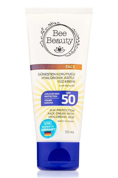 Bee Beauty Hyaluronic Acid Sunscreen Face Cream Spf50 – Moisturizing Effect, 50 ml