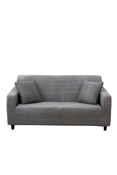 sharpdo Texture Pattern Stretch Sofa Cover- Complimentary Pillow Cover
