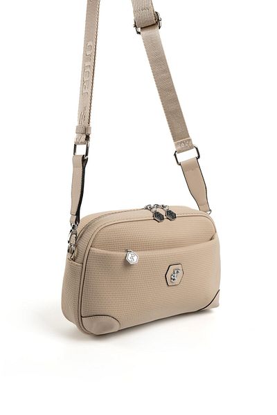 Silver Polo Silver & Polo Sand Beige Sp1094 Women's Crossbody Bag