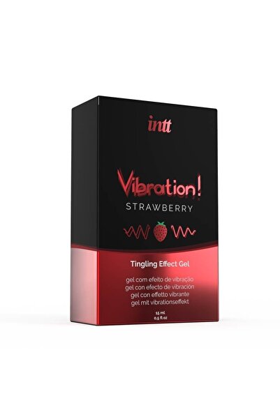 Intto Gel stimulativ, Vibration, Strawberry, 15 ml