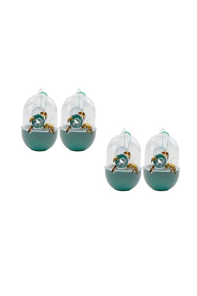 Progarden Set of 4 traps for wasps, bees, flies and insects, Progarden, plastic, green, cylinder