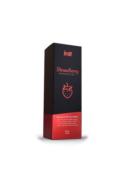 Intto Strawberry aroma massage gel, 30ml, glass bottle