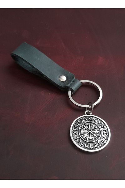 BSN Store Vegvi̇si̇r Figure Genuine Leather Keychain Gift Keychain