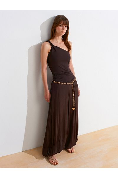 Dilvin 72137 Balloon Trousers-Brown
