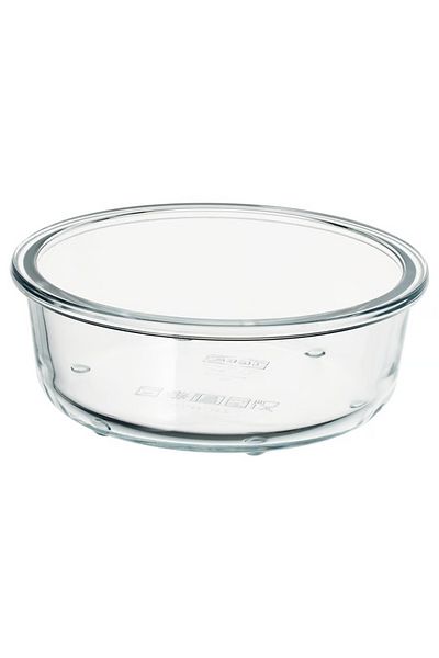 IKEA Food container, round/glass, 400 ml
