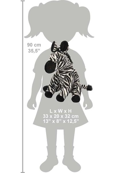 Wild Republic Plus Zebra Toy, Wild Republic, 30 cm