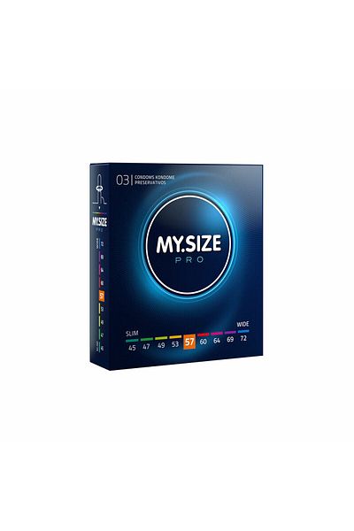 Mysize PRO Condoms, MY SIZE PRO, 57 mm, 3 pieces