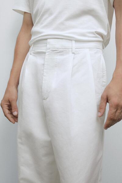 Massimo Dutti Çift pensli balloon fit pantolon