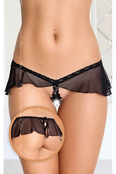 Softline Chilot G-String, Model 2406, Negru, Mărime S/M