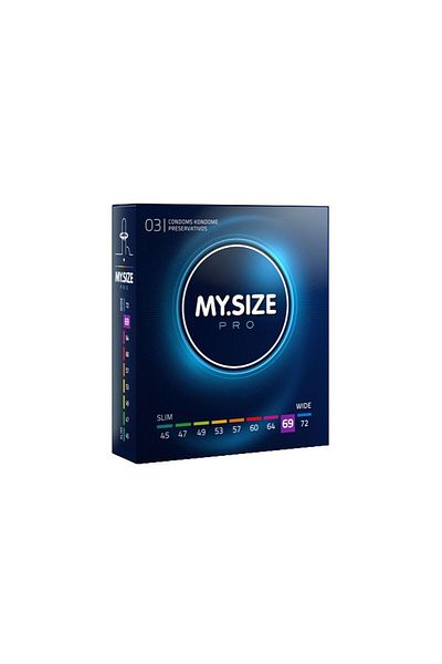 Mysize PRO Condoms, MY SIZE PRO, 69 mm, 3 pieces