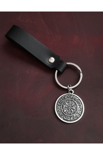 BSN Store Vegvi̇si̇r Figure Genuine Leather Keychain Gift Keychain