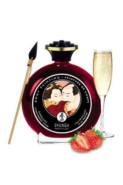 Shunga Pictură corporală comestibilă, Shunga, aromă căpșuni spumante