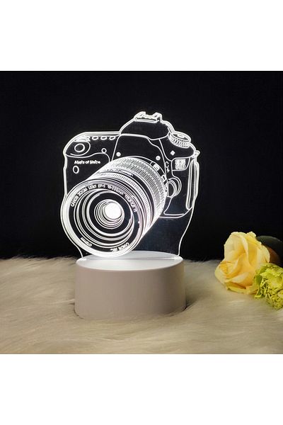 sharpdo Camera 3D USB Night Light 4W 5V Led Home Mounted Table Lamp