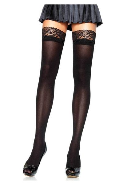 Leg Avenue Nylon Thigh High Stockings, Lace Pattern, One Size Fits All