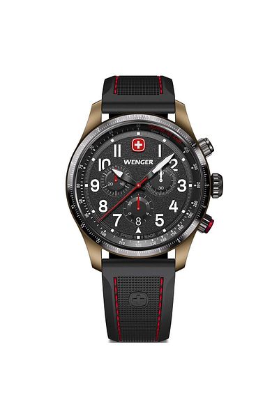 Wenger Mens Watch Wenger 01.0543.113, Quartz, 43mm, 10ATM