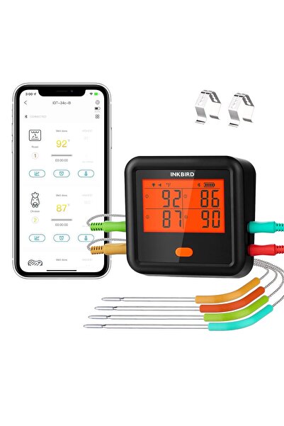 Generics Inkbird Bluetooth Meat Thermometer, 4 Probes Wireless Meat Thermomet...