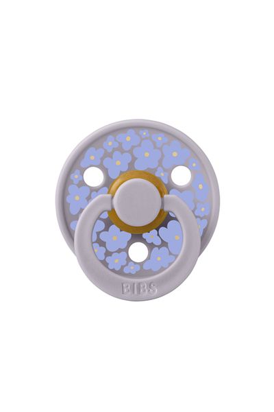 Bibs BIBS Studio Colour Flower Latex Pacifier, Round Teat, Fossil Grey