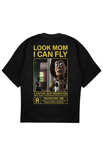 SVART WEAR GLEDAJ MAMA PREMIUM MAJICA IZ PRIČE O IGRAČKAMA Oversize kroj CRNA