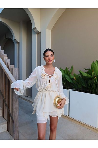 ESRAHELVACI Φόρεμα Rose Design Mini EH Collection