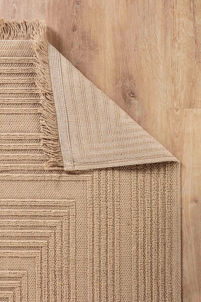 KONFOR Natura 6662 100% Jute Rug – Beige Color, Soft Texture, Stylish Design, Modern Woven Rug, 16