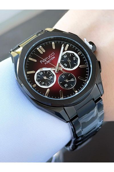 Ferrucci Men's Functions Active Metal Cord Wrist Watch